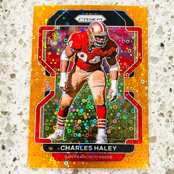 CHARLES HALEY ORANGE DISCO PRIZM CARD PANINI NFL 2021 49ers - Picture 1 of 2